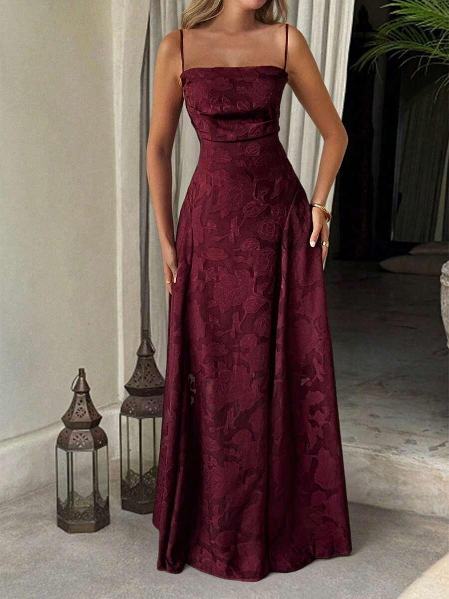 czerwona maxi sukienka