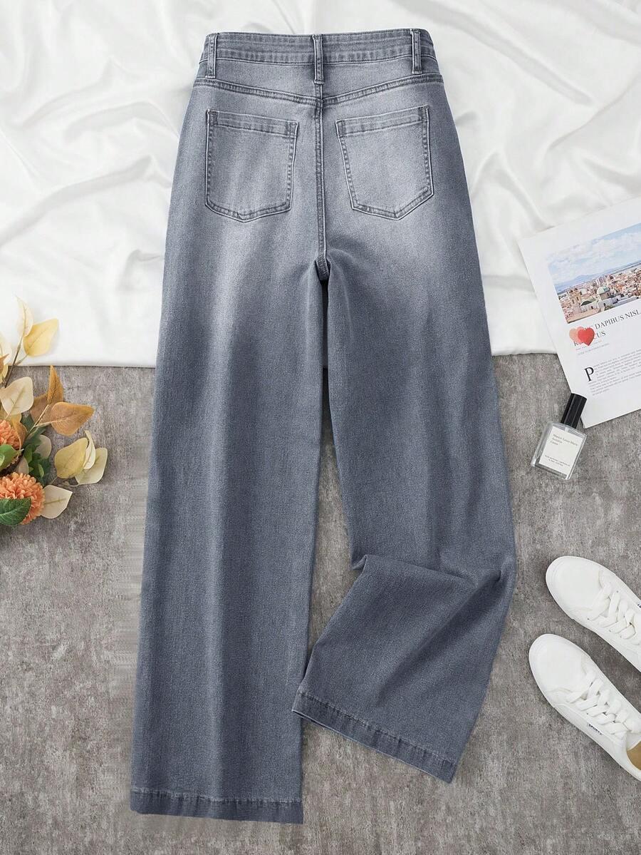 SZARE SPODNIE JEANS
