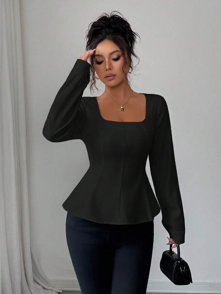 CZARNA BLUZKA ZAMEK
