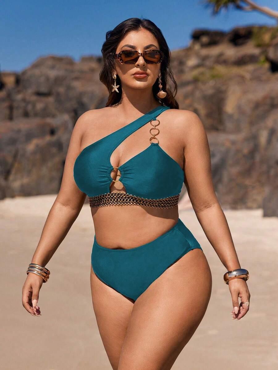 niebieska góra od bikini zdobienie