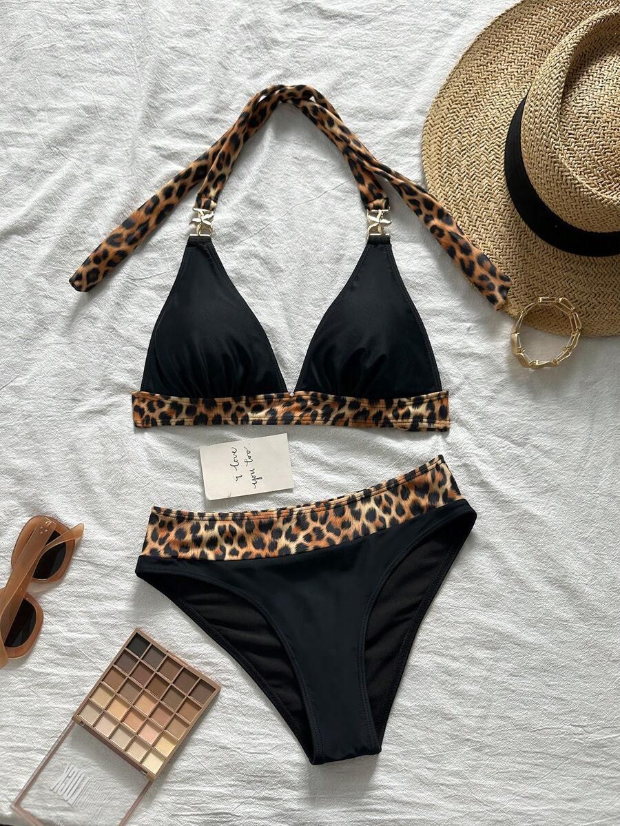 DWUCZĘŚCIOWY STRÓJ KĄPIELOWY animal print