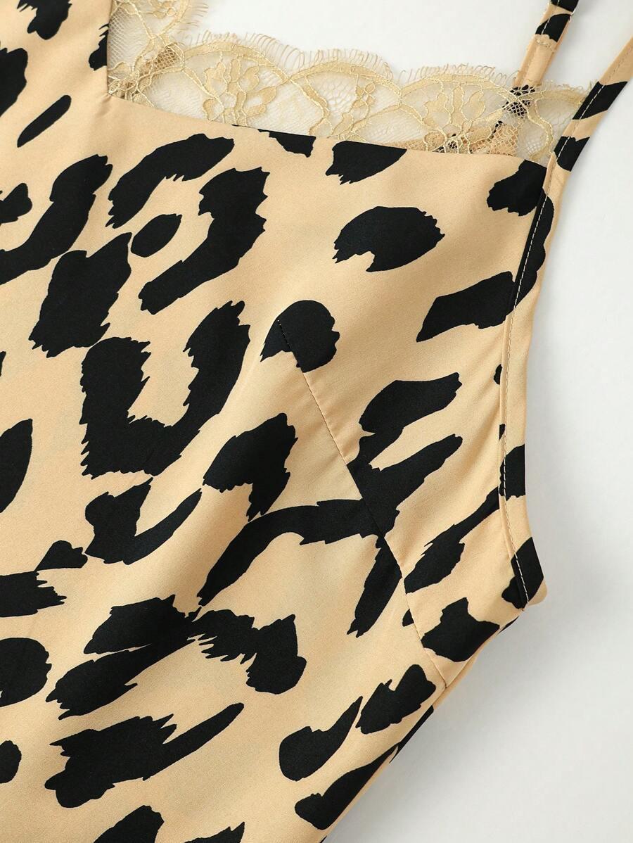 top animal print koronka