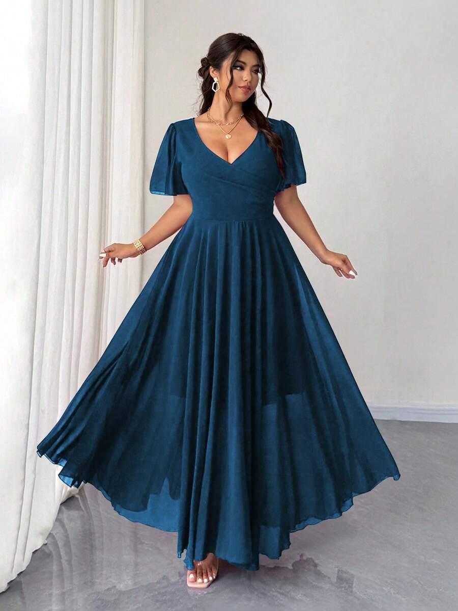 NIEBIESKA MAXI SUKIENKA
