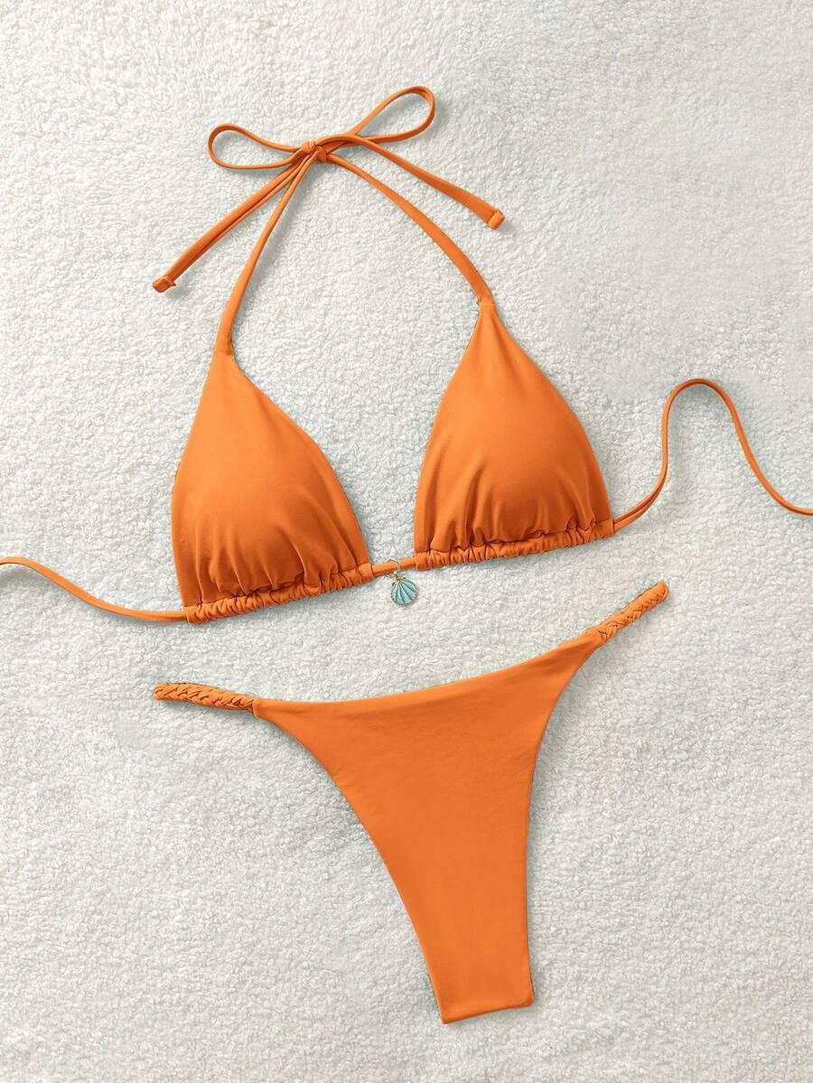 DWUCZĘŚCIOWE BIKINI DAMSKIE NEONOWE