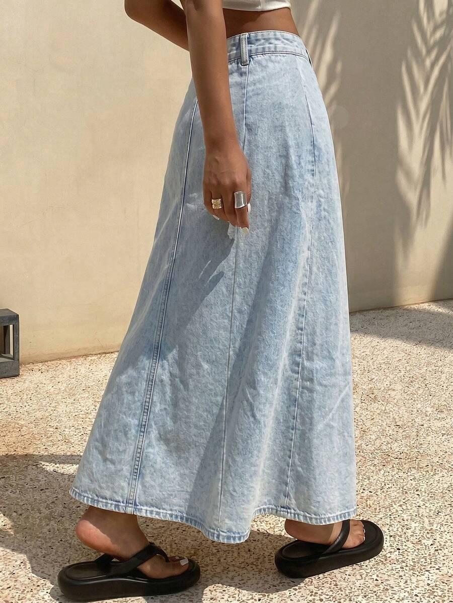 maxi spódnica jeans
