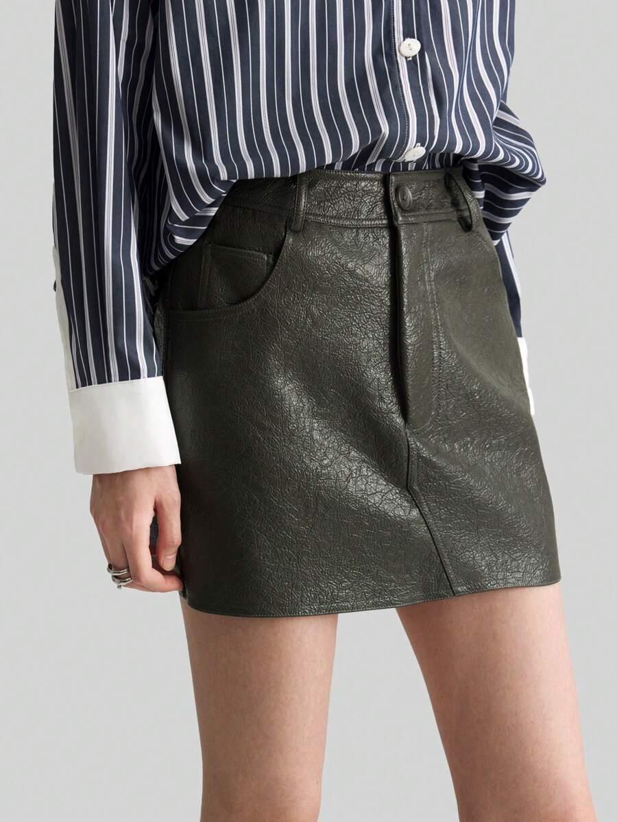 SPÓDNICA MINI PROSTA CZARNA