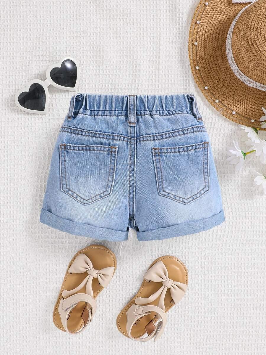 niebieskie SPODENKI JEANS