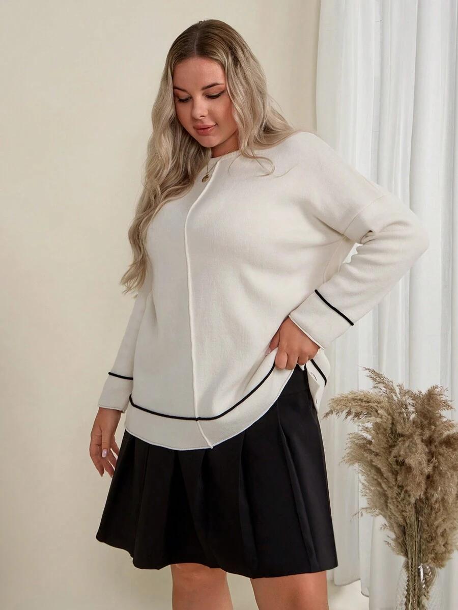 SWETER DZIANINOWY DAMSKI