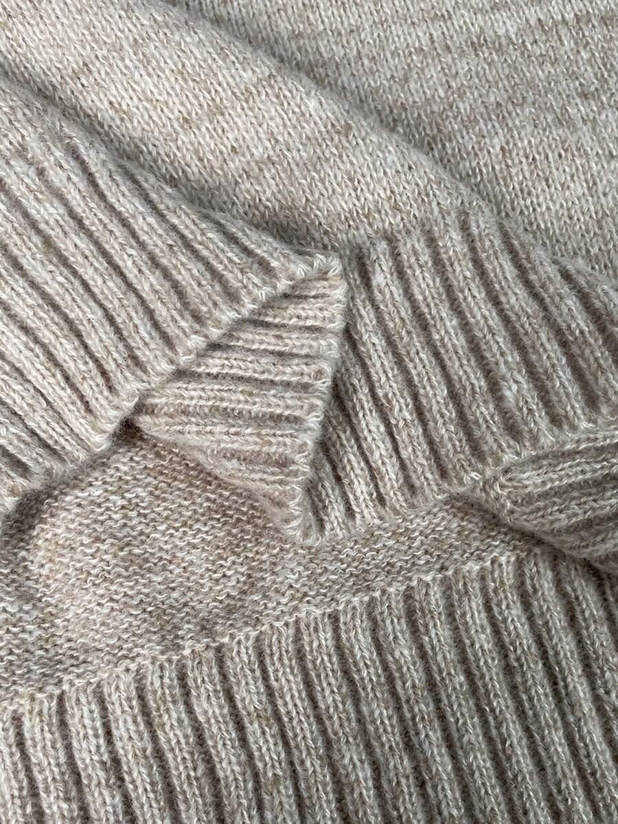BEŻOWY SWETER Z KAPTUREM
