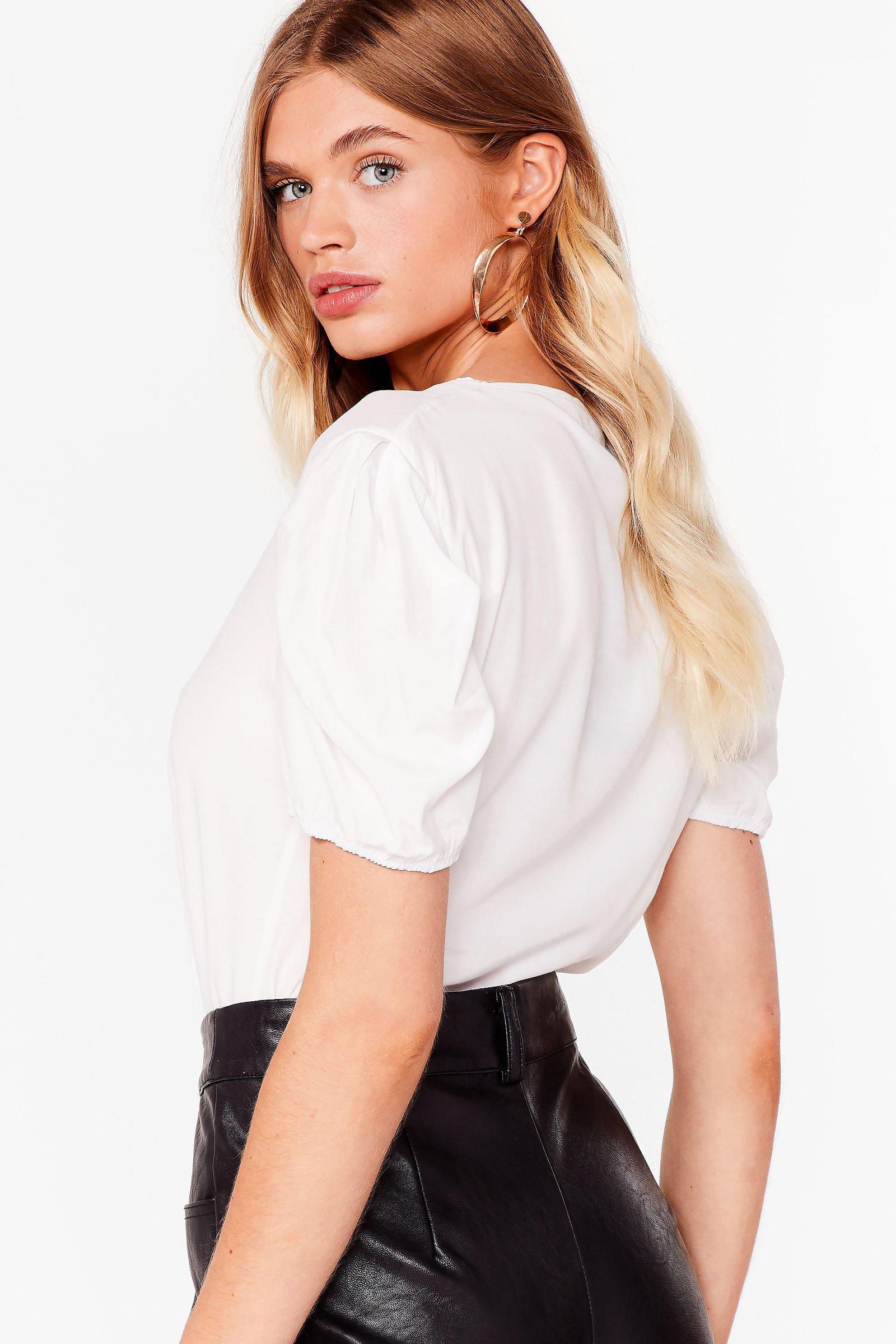 BLUZKA V-NECK GUZIKI
