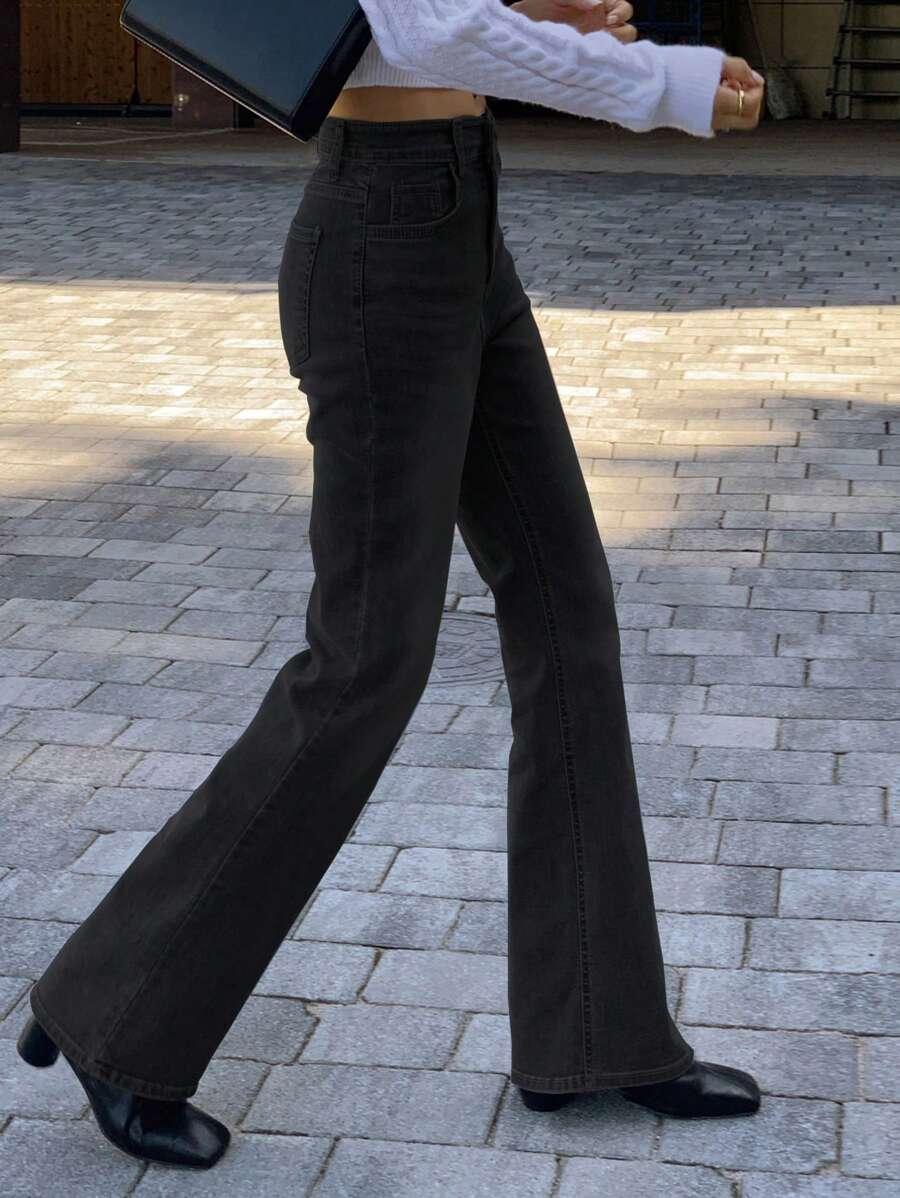 CZARNE SPODNIE JEANS
