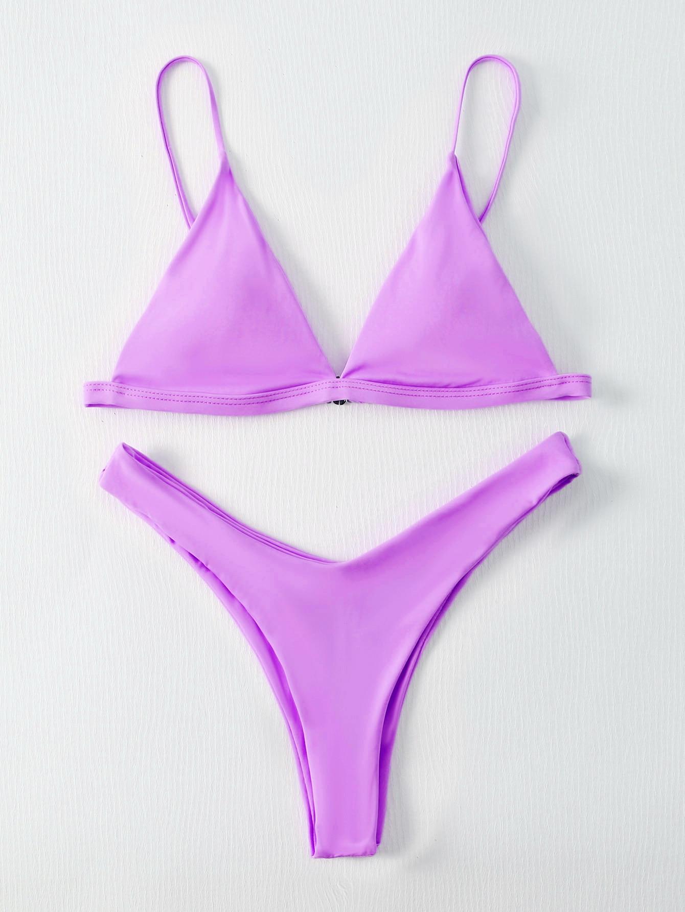 FIOLETOWY KOMPLET BIKINI