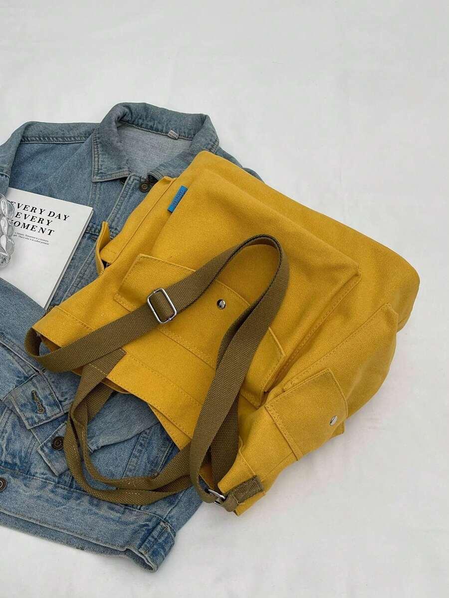 żółta torba typu shopper