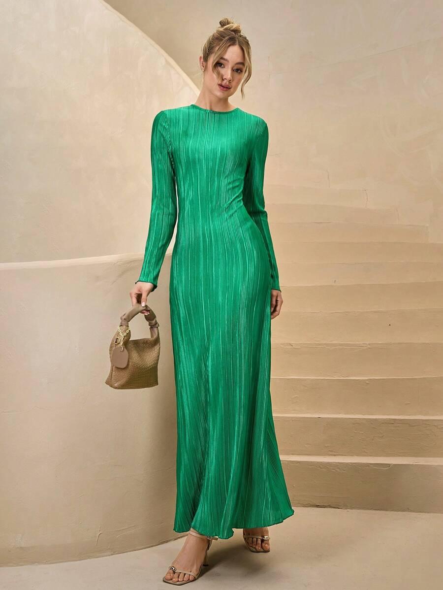 SUKIENKA PLISOWANA MAXI