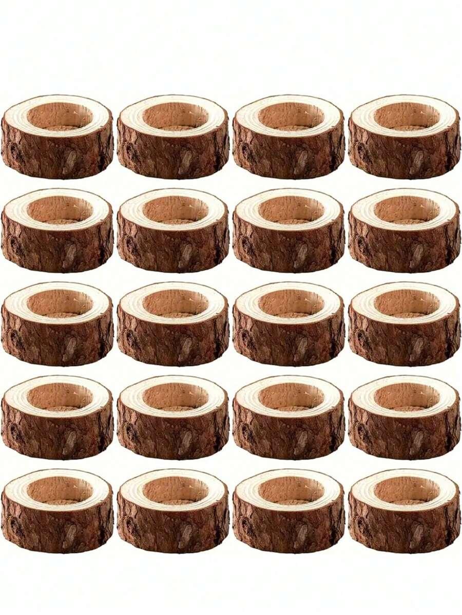 drewniany świecznik 6-pack