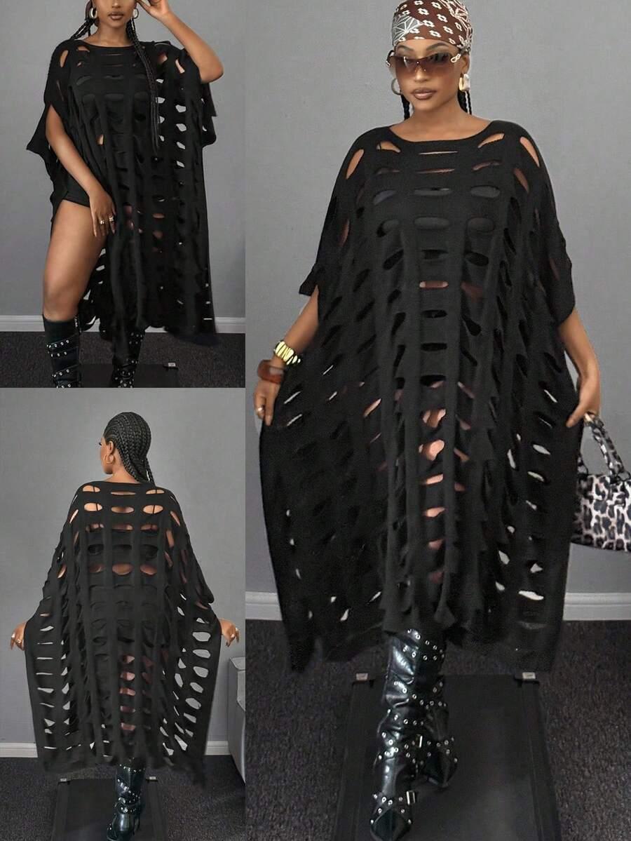 czarna sukienka rozcięcia