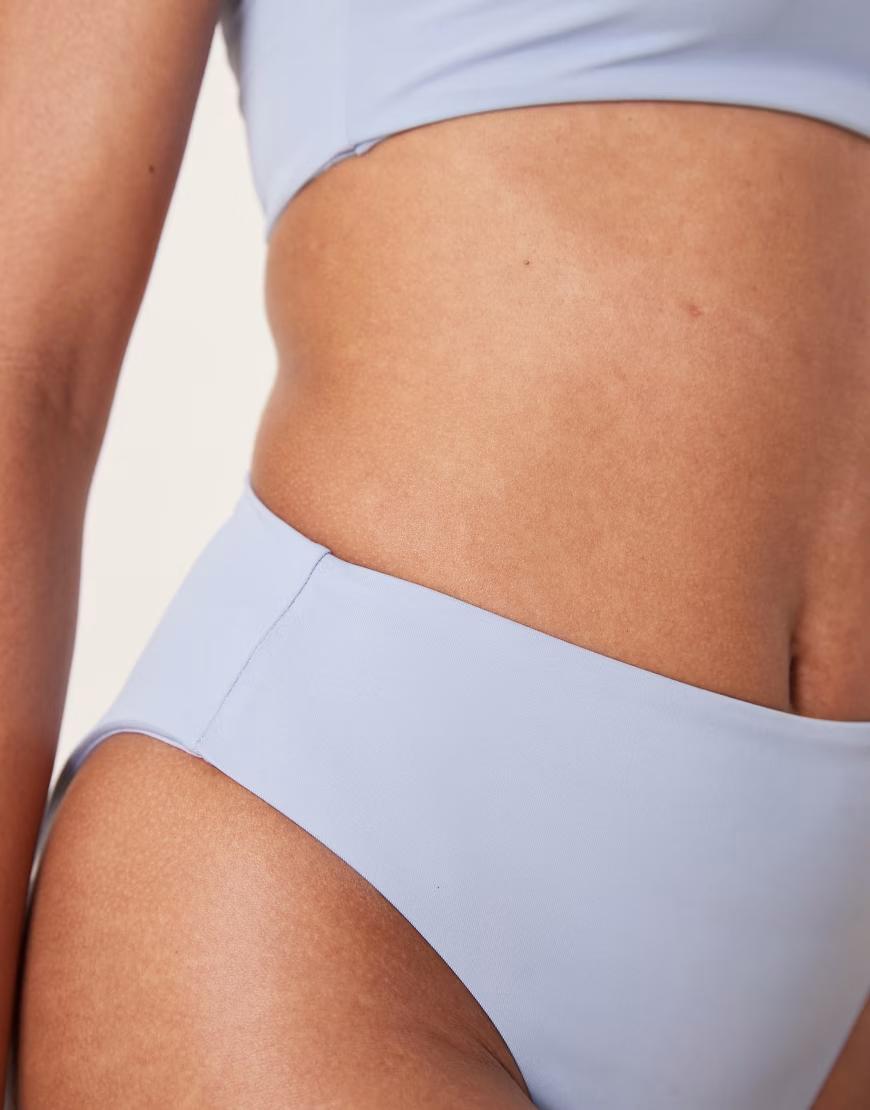 NIEBIESKI DÓŁ OD BIKINI Z PODWYŻSZONYM STANEM