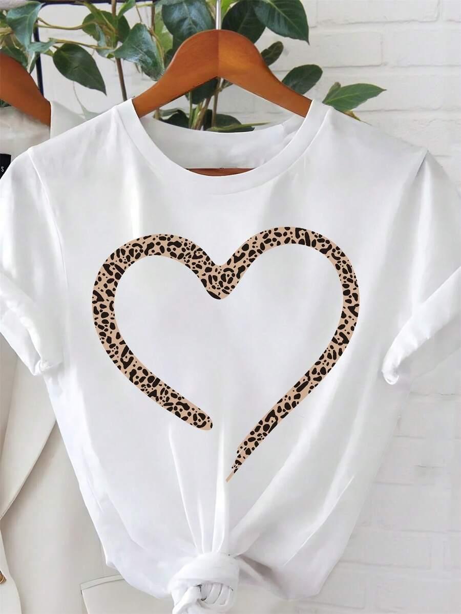 biały t-shirt nadruk