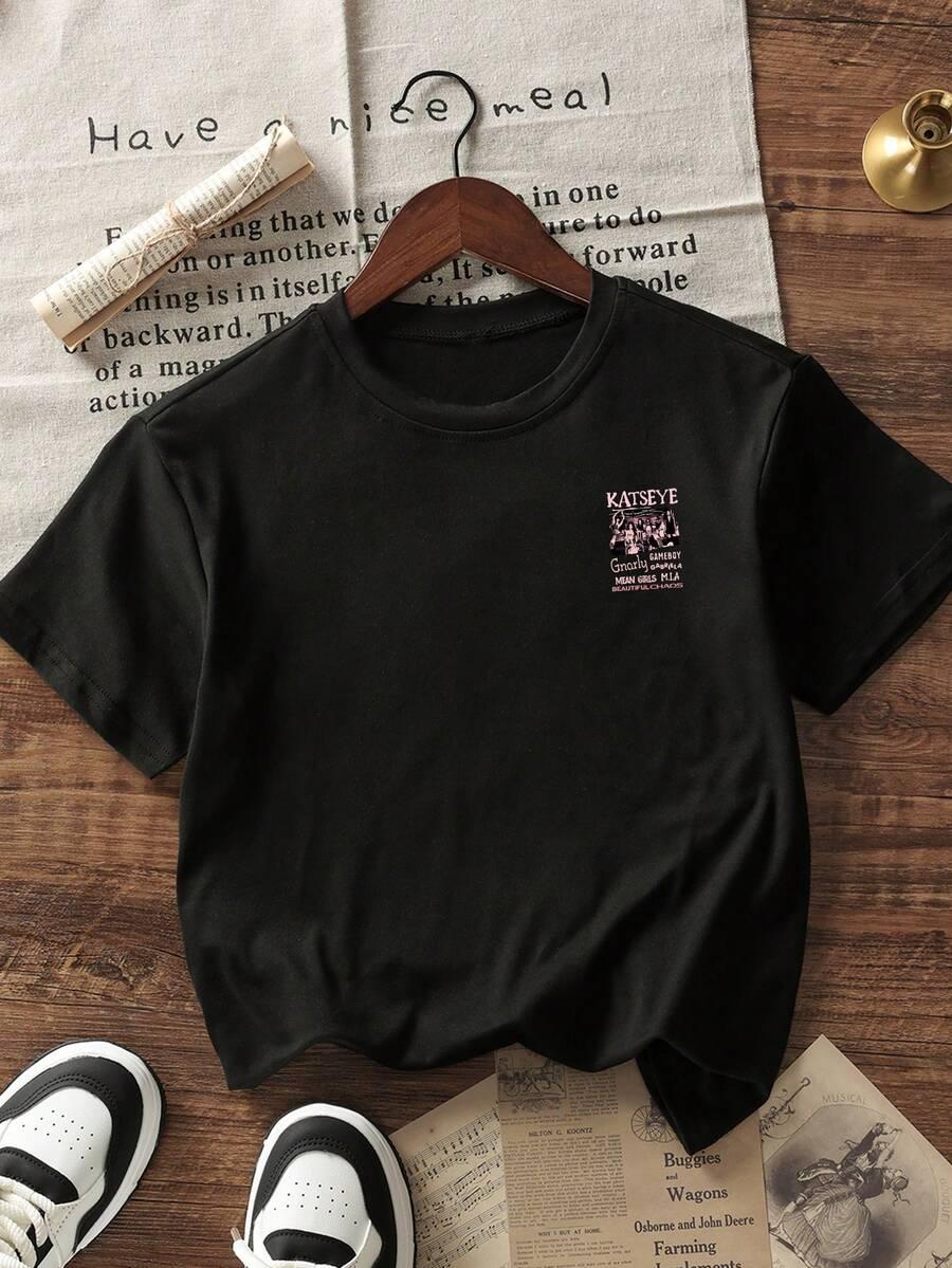 CZARNY T-SHIRT KRÓTKI RĘKAW