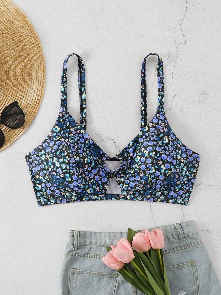 GÓRA OD BIKINI print kwiaty