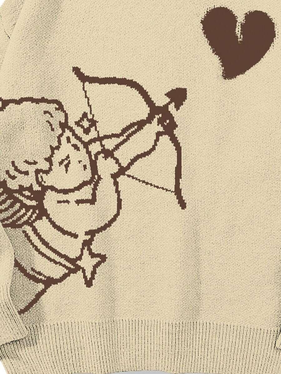 beżowy sweter wzór