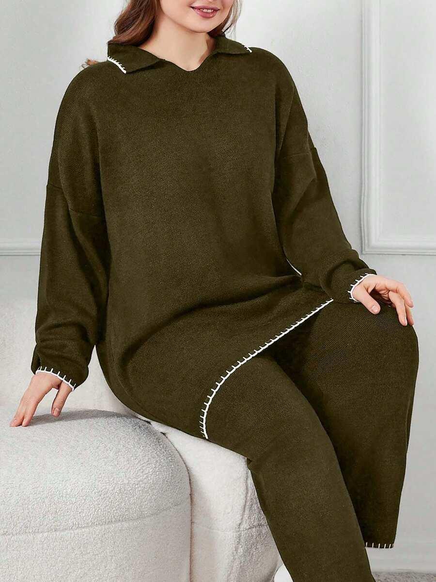 KOMPLET SWETER SPODNIE 