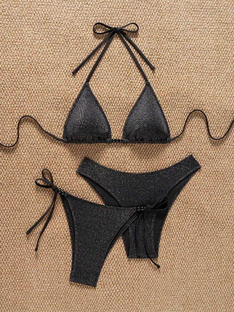 BIKINI Z POŁYSKIEM ZESTAW 3EL