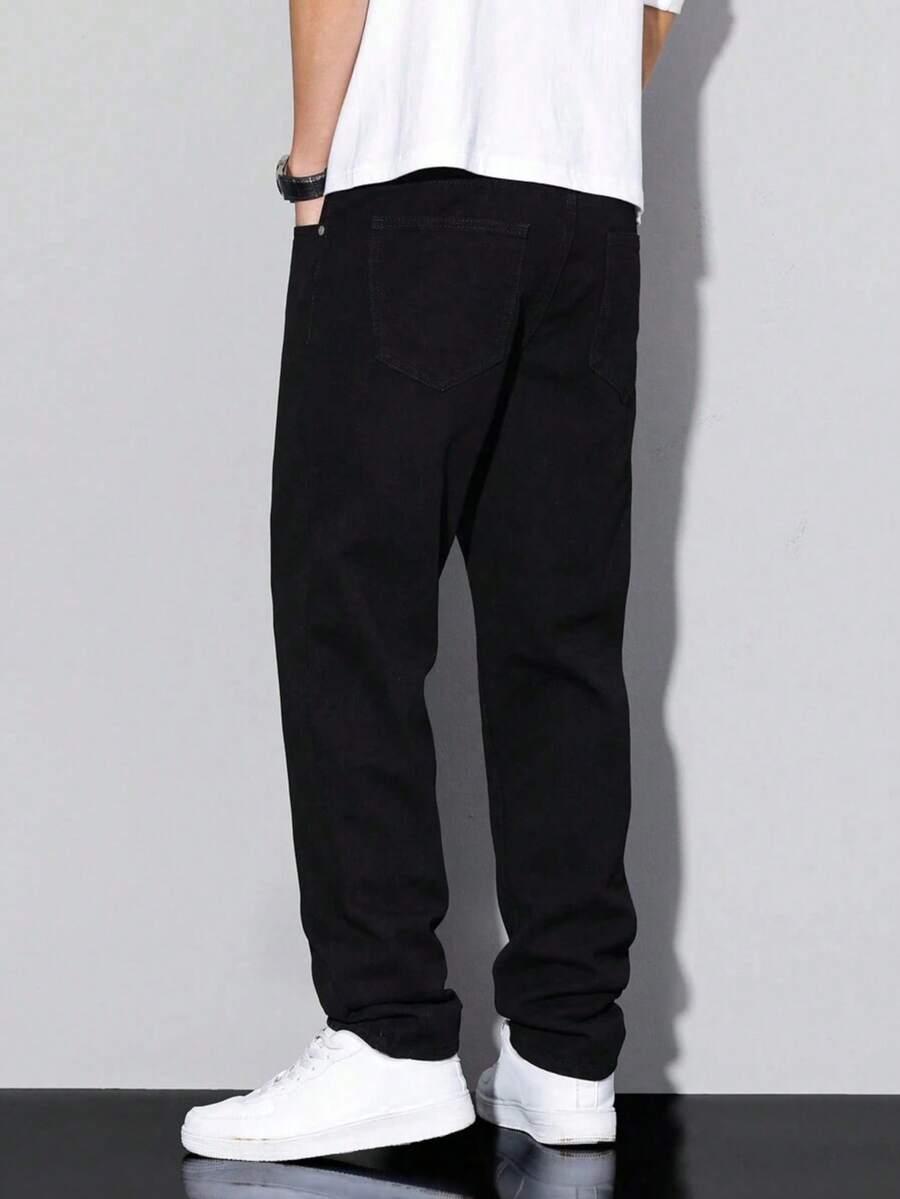 CZARNE SPODNIE JEANS