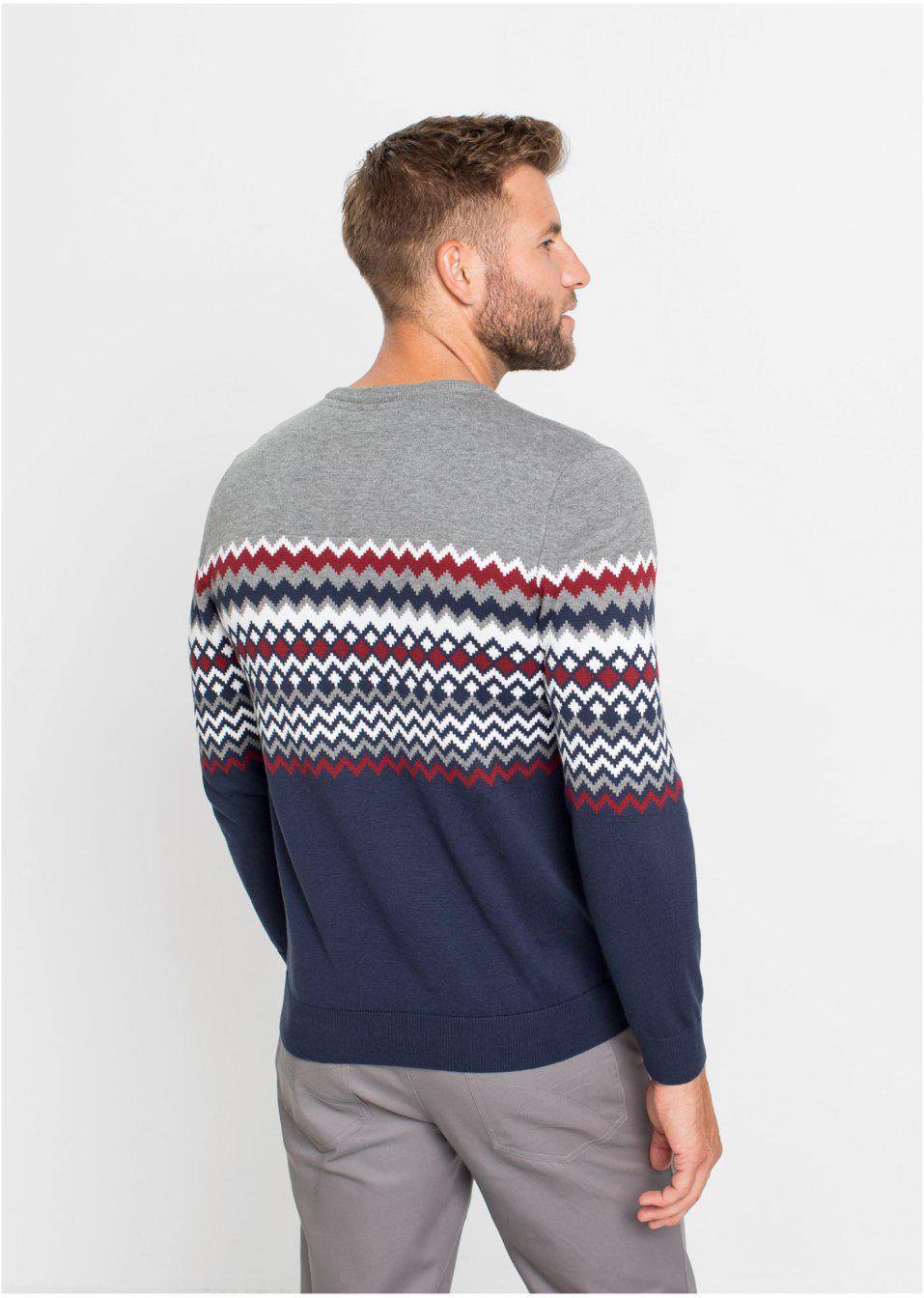 SWETER MĘSKI w norewski WZÓR