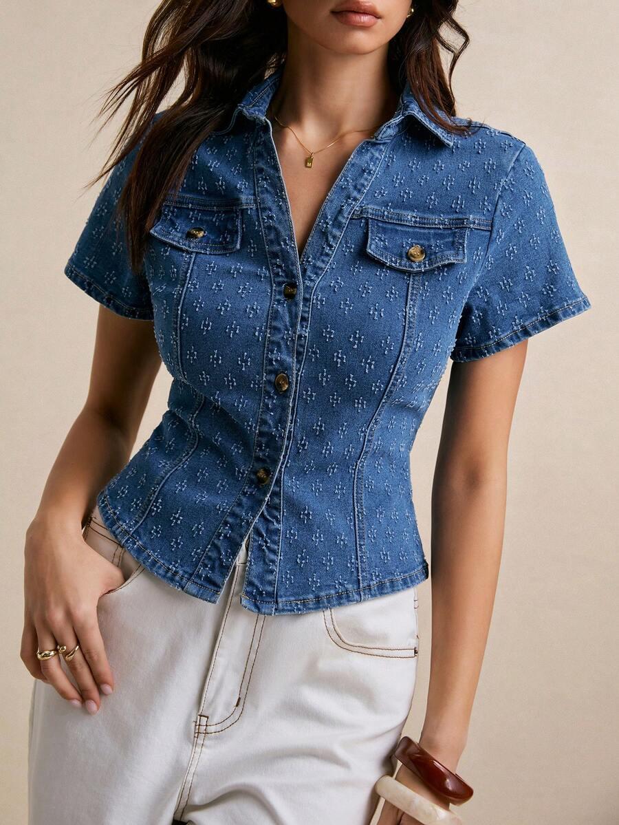 niebieska koszula jeans 