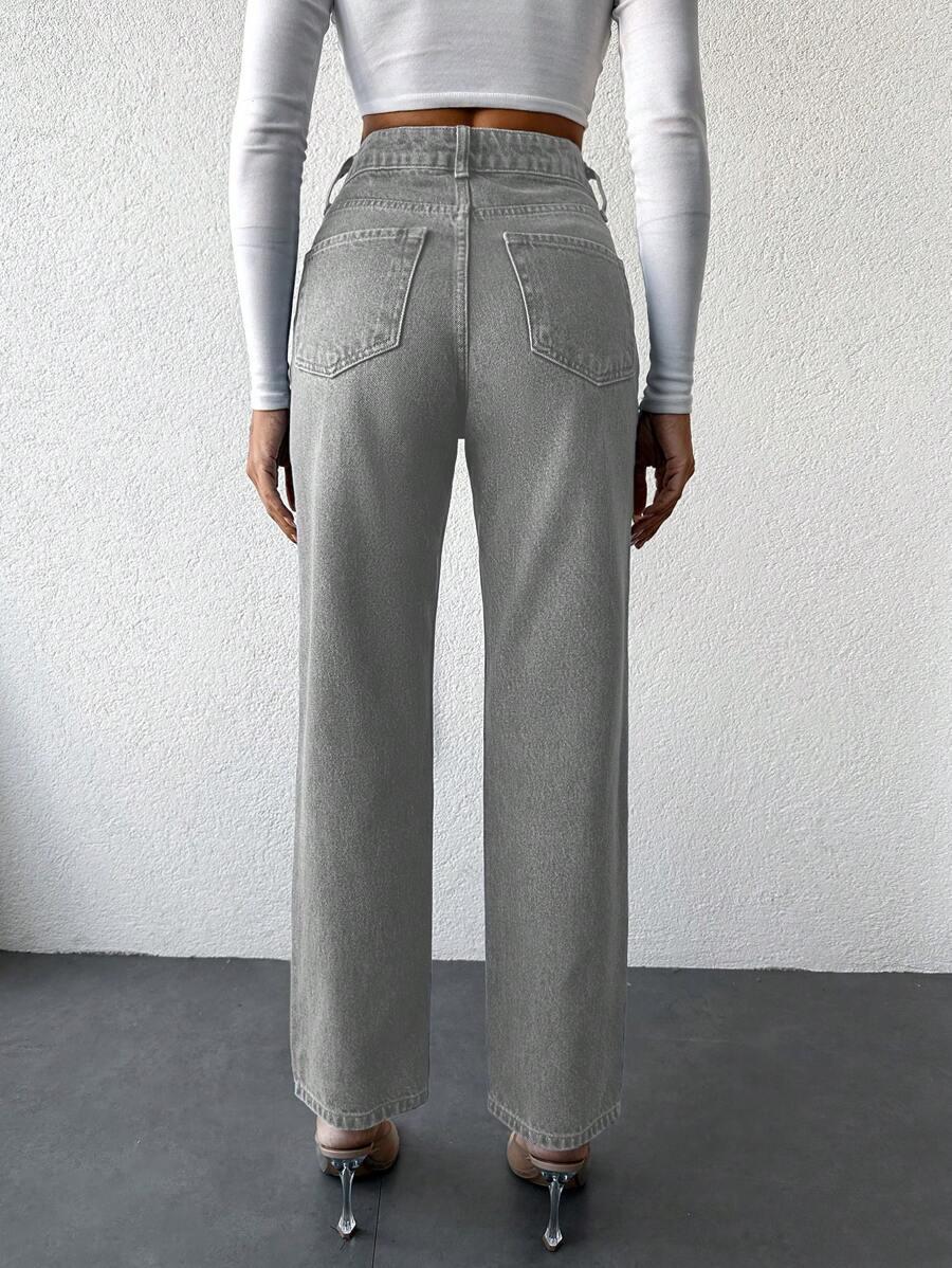 szare spodnie jeans