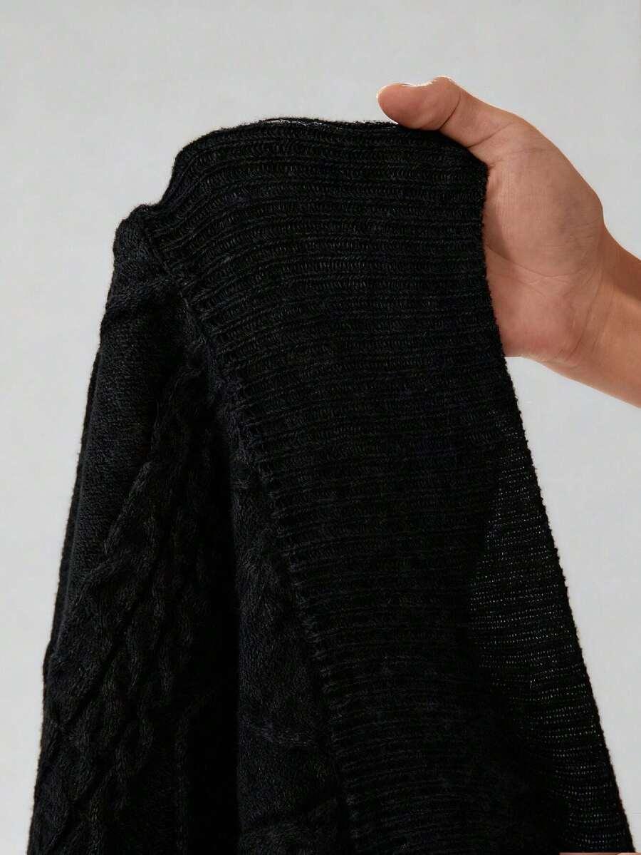 CZARNY SWETER ODKRYTE RAMIONA 