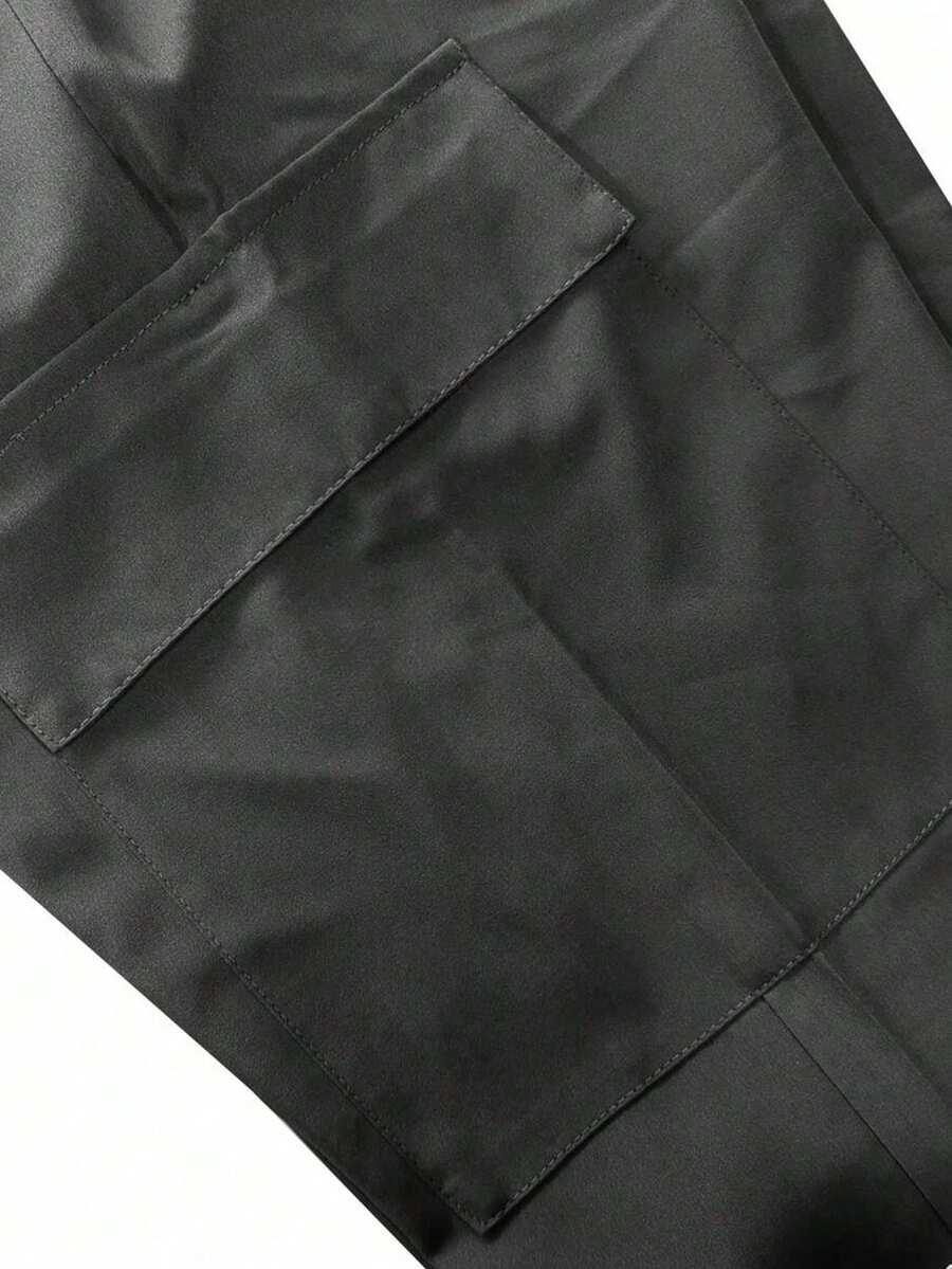 czarne spodnie kieszenie