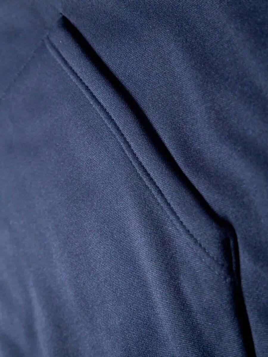granatowy dresowy komplet bluza spodnie 