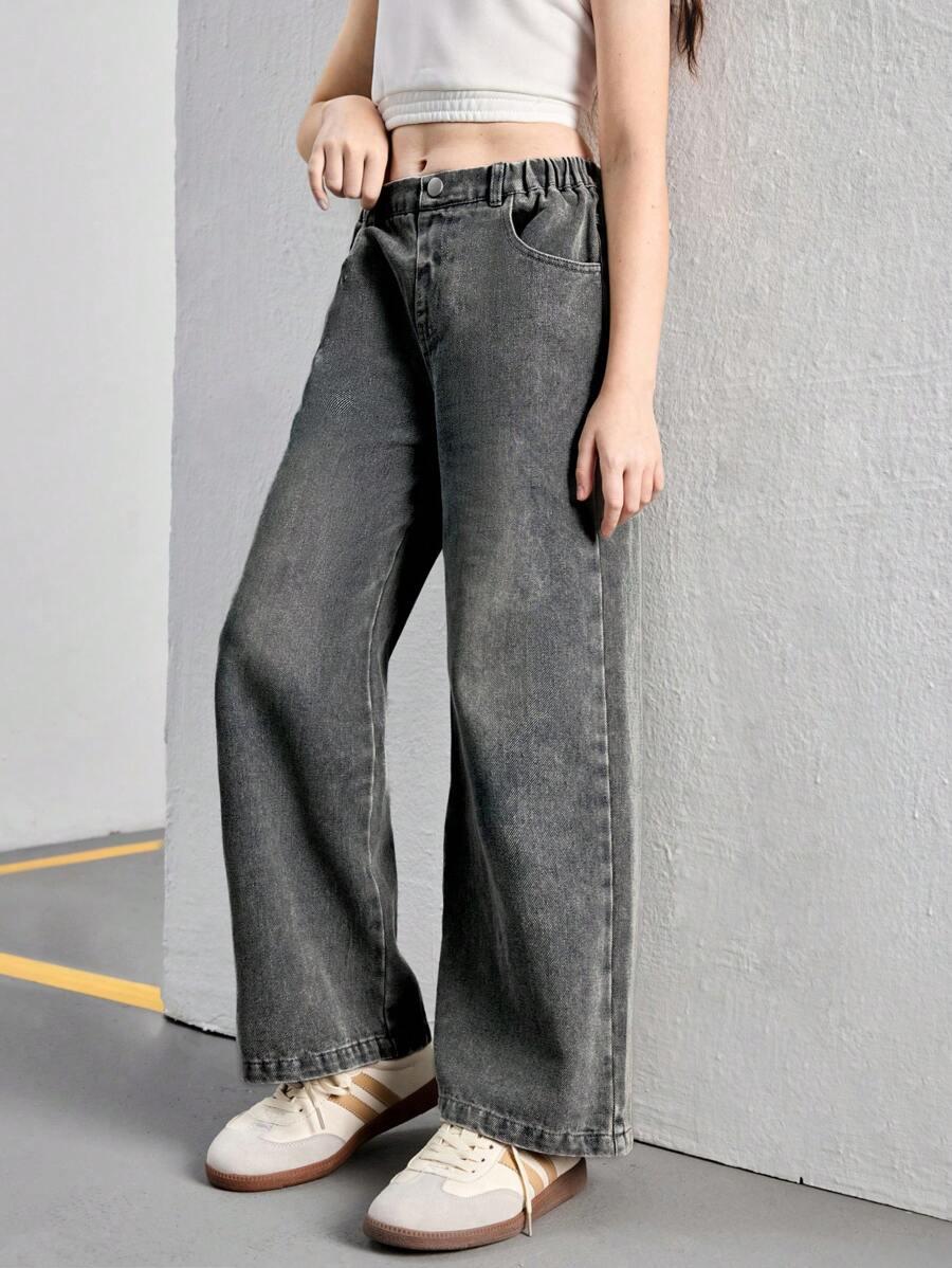 SZARE SPODNIE JEANS 
