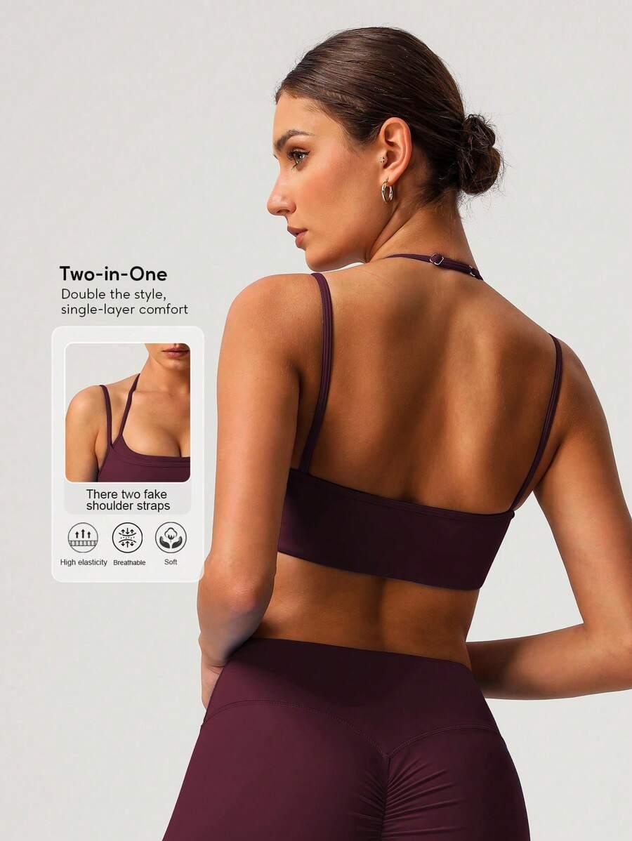 FIOLETOWY SPORTOWY TOP