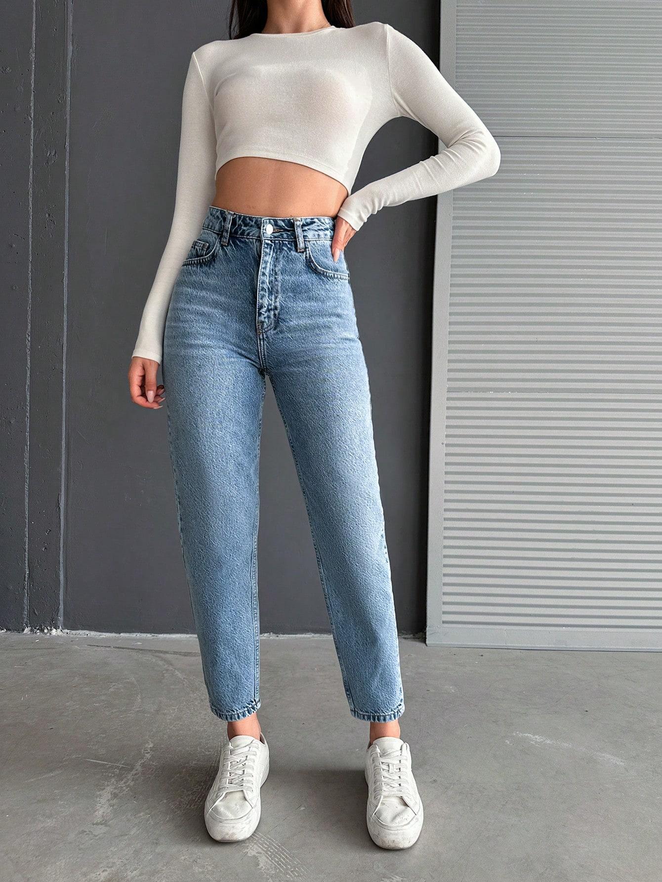 SPODNIE JEANS WYSOKI STAN