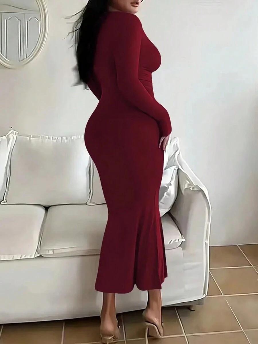 czerwona maxi sukienka