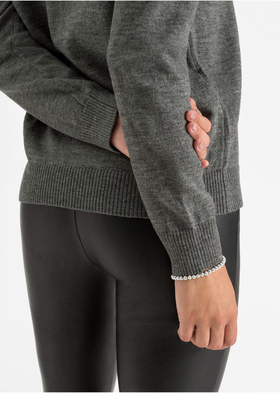 SWETER DAMSKI Z DŁUGIM RĘKAWEM KORONKA