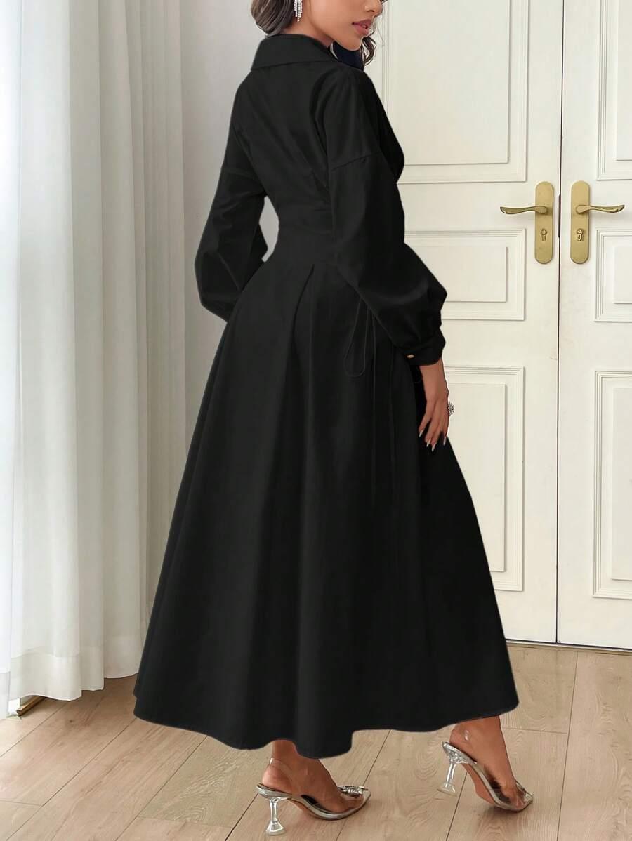 czarna maxi sukienka 