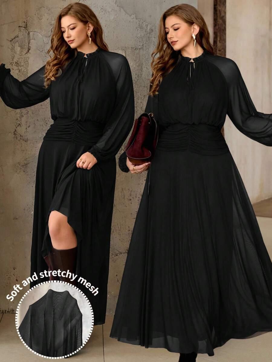 CZARNA MAXI SUKIENKA