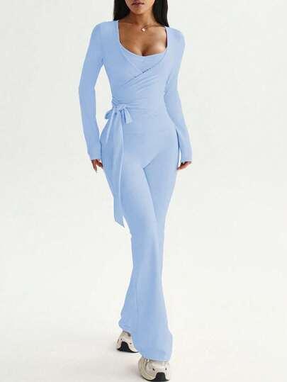 komplet top legginsy