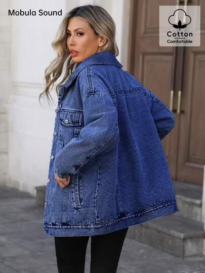 niebieska kurtka jeans 