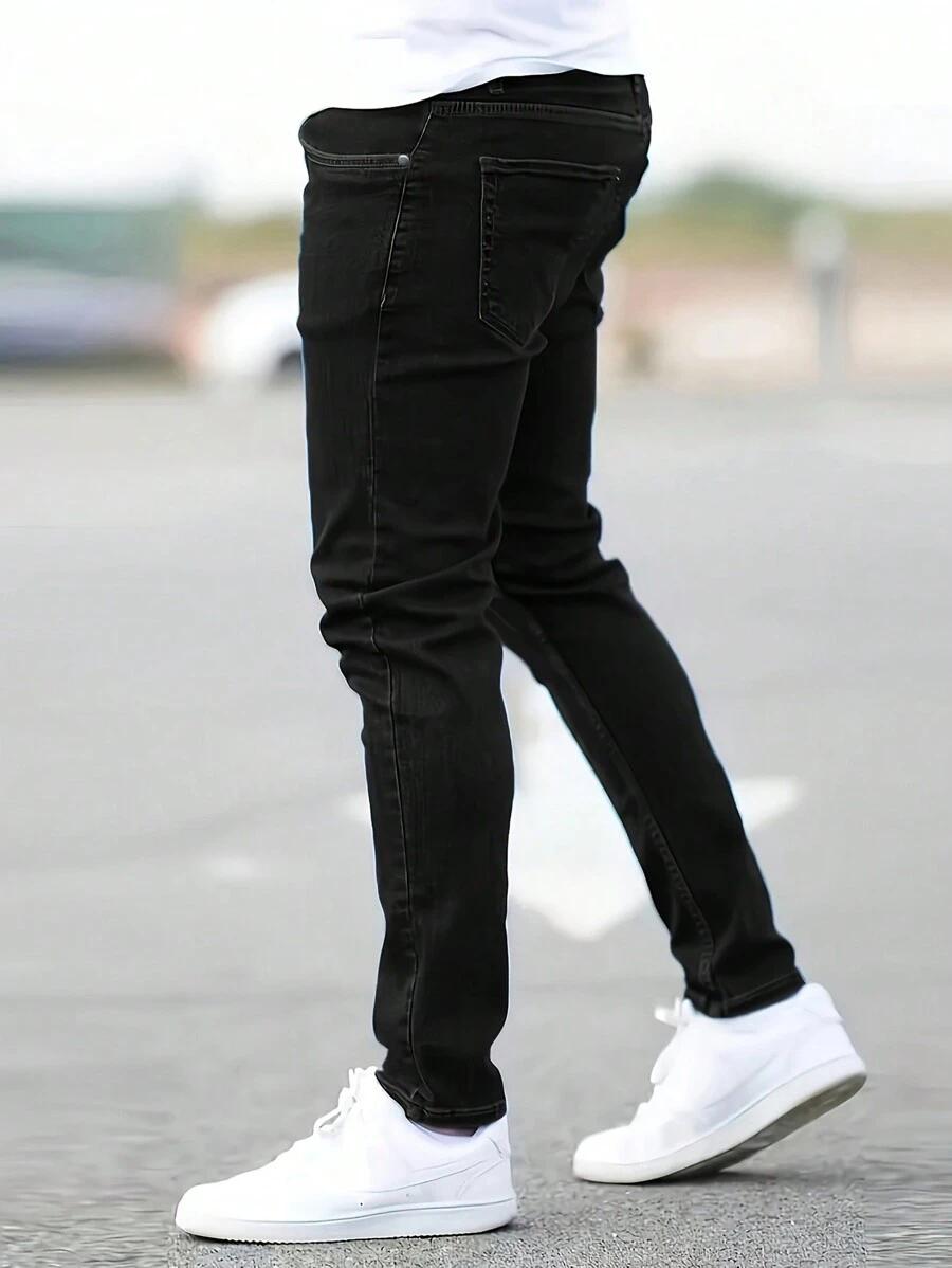 CZARNE SPODNIE JEANS