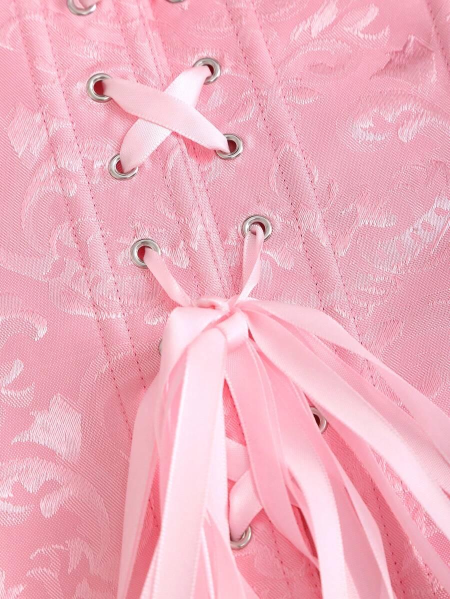 RÓŻOWY GORSET ZDOBIENIA 