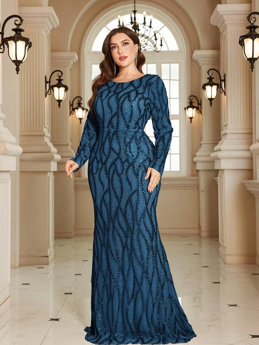NIEBIESKA MAXI SUKIENKA