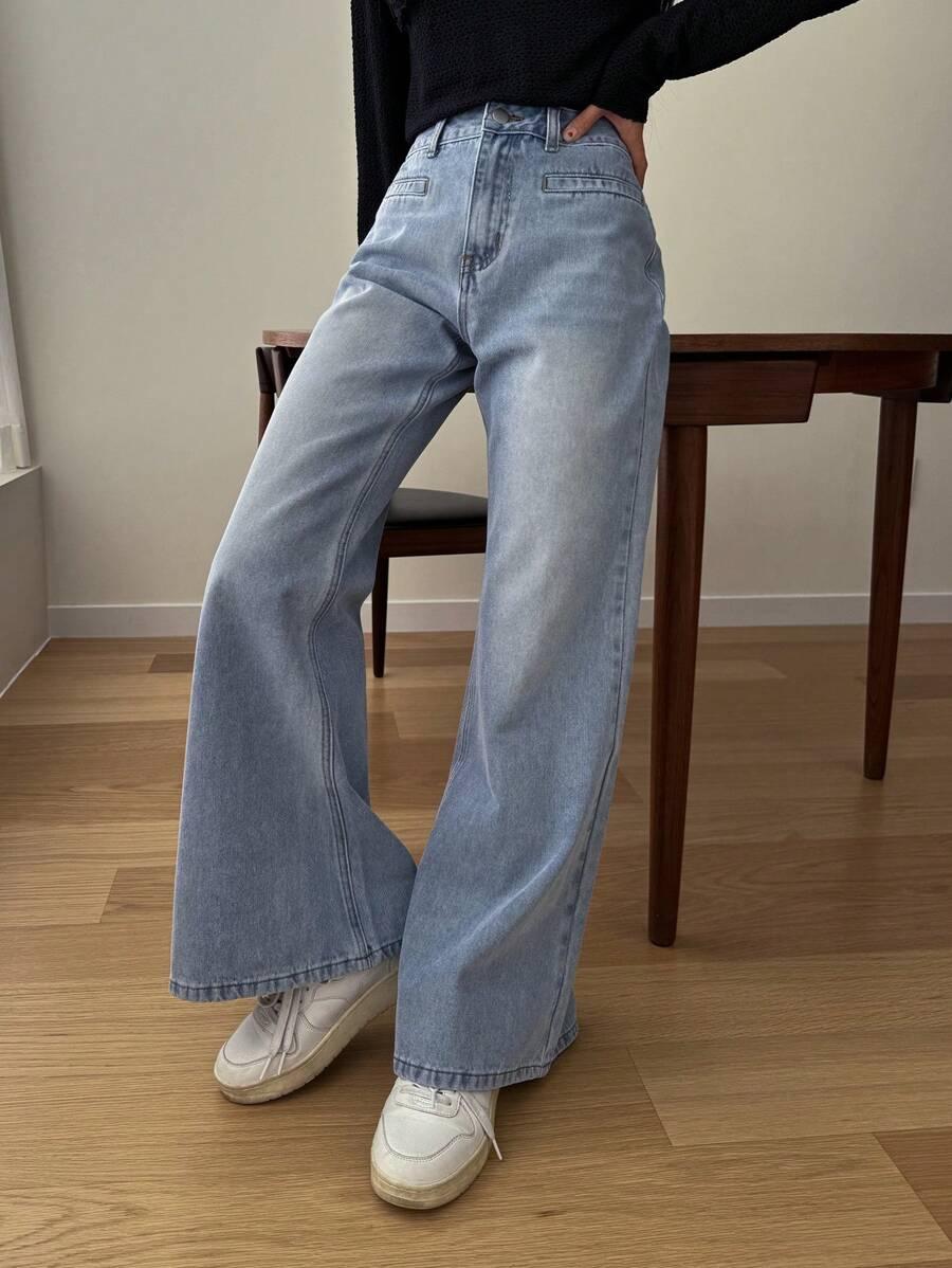 niebieskie JEANSOWE SPODNIE