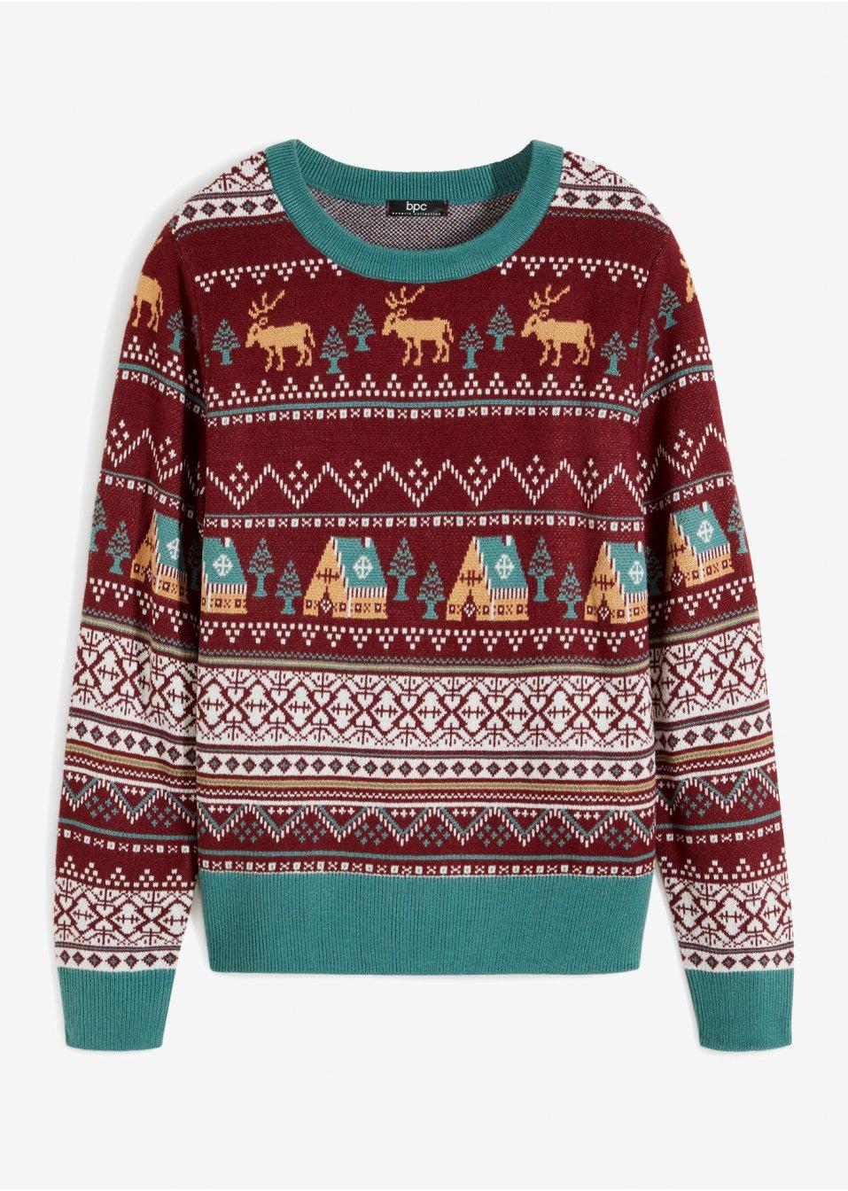 SWETER DAMSKI WZÓR ZIMOWY