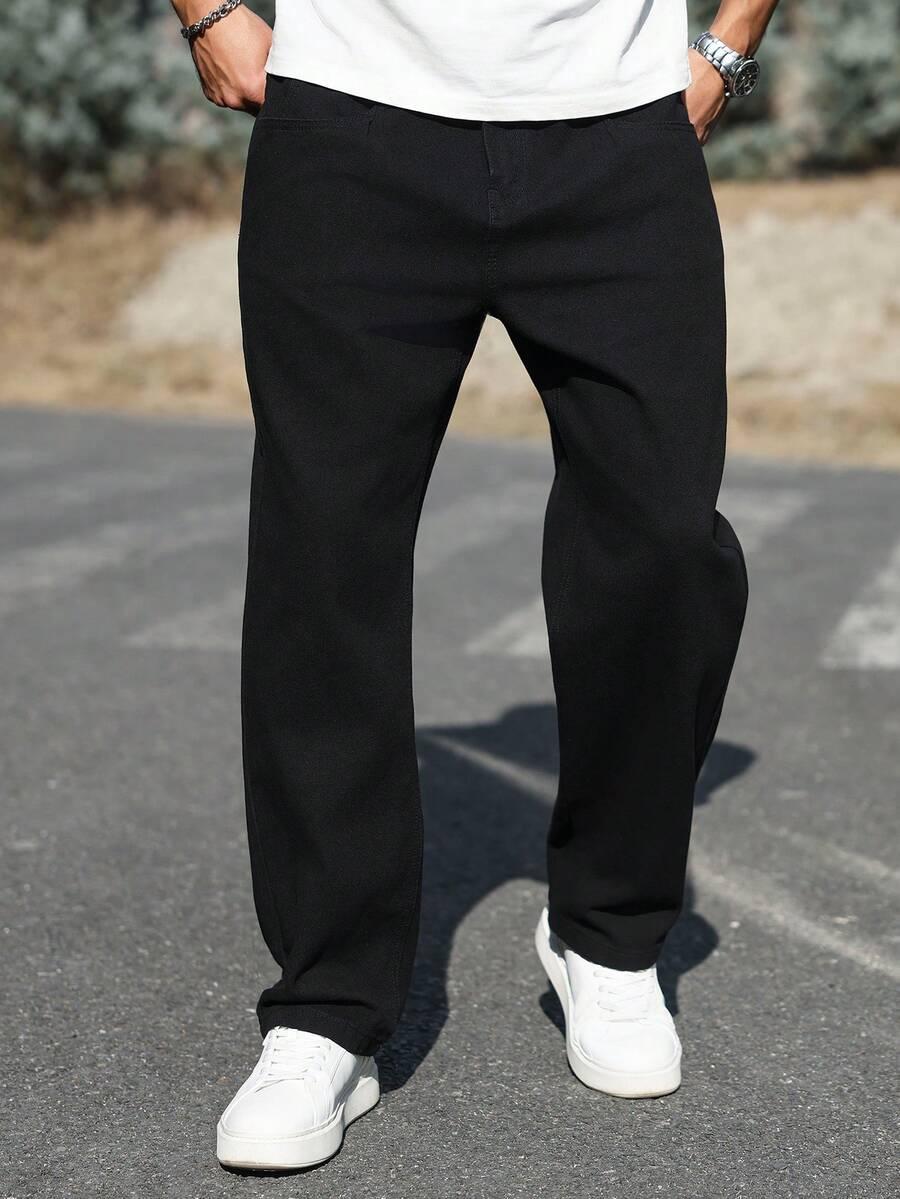 CZARNE SPODNIE JEANS