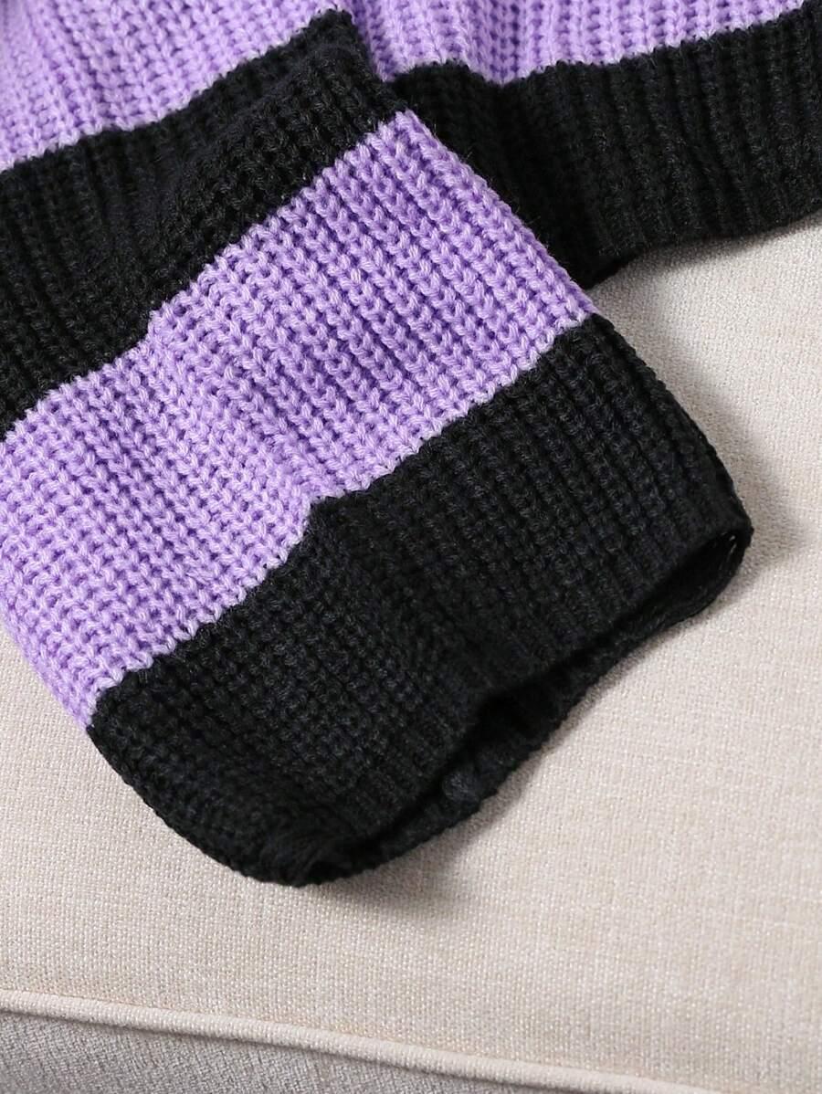 sweter wzór paski ripped